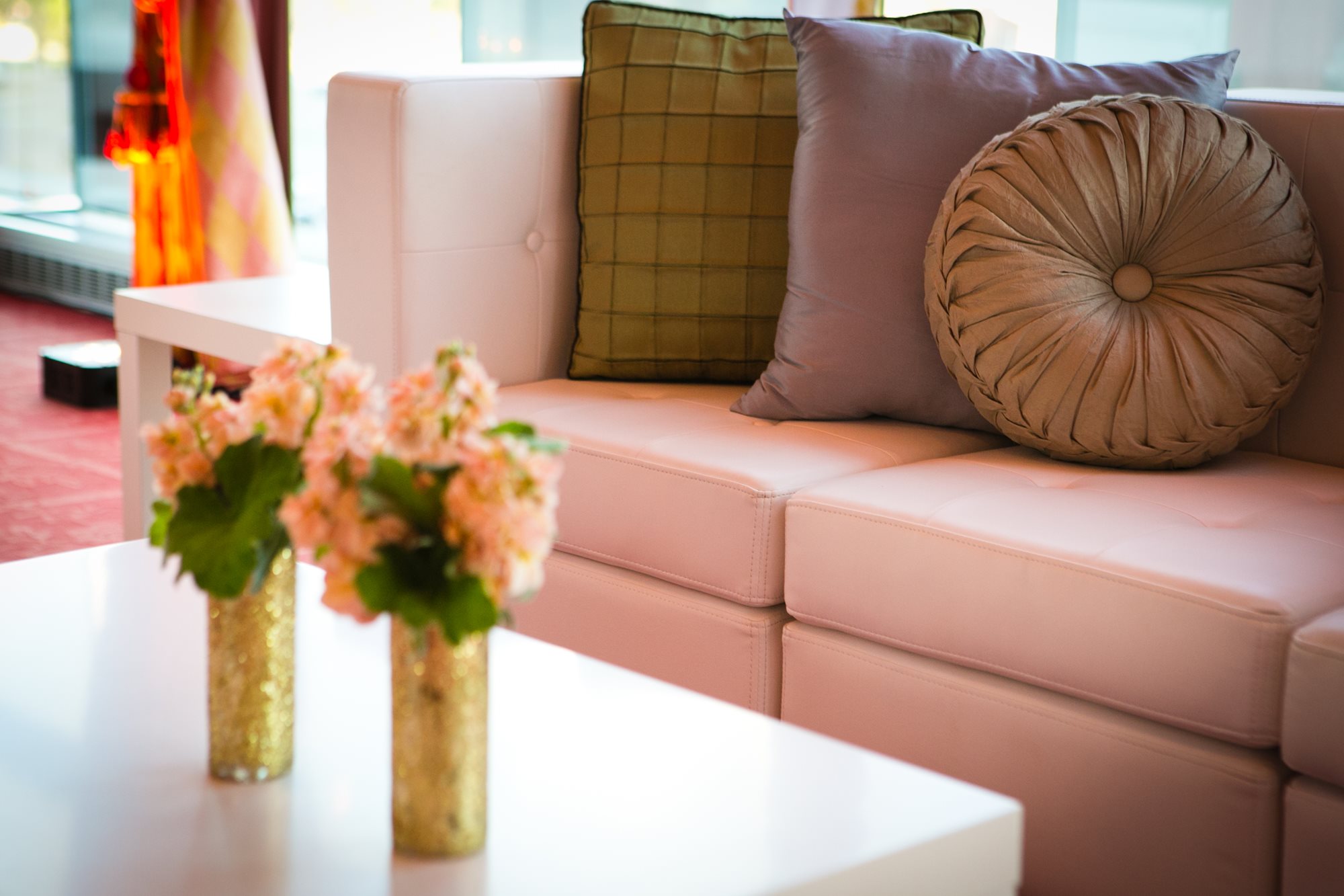 White Modern Sofa in the Ballroom